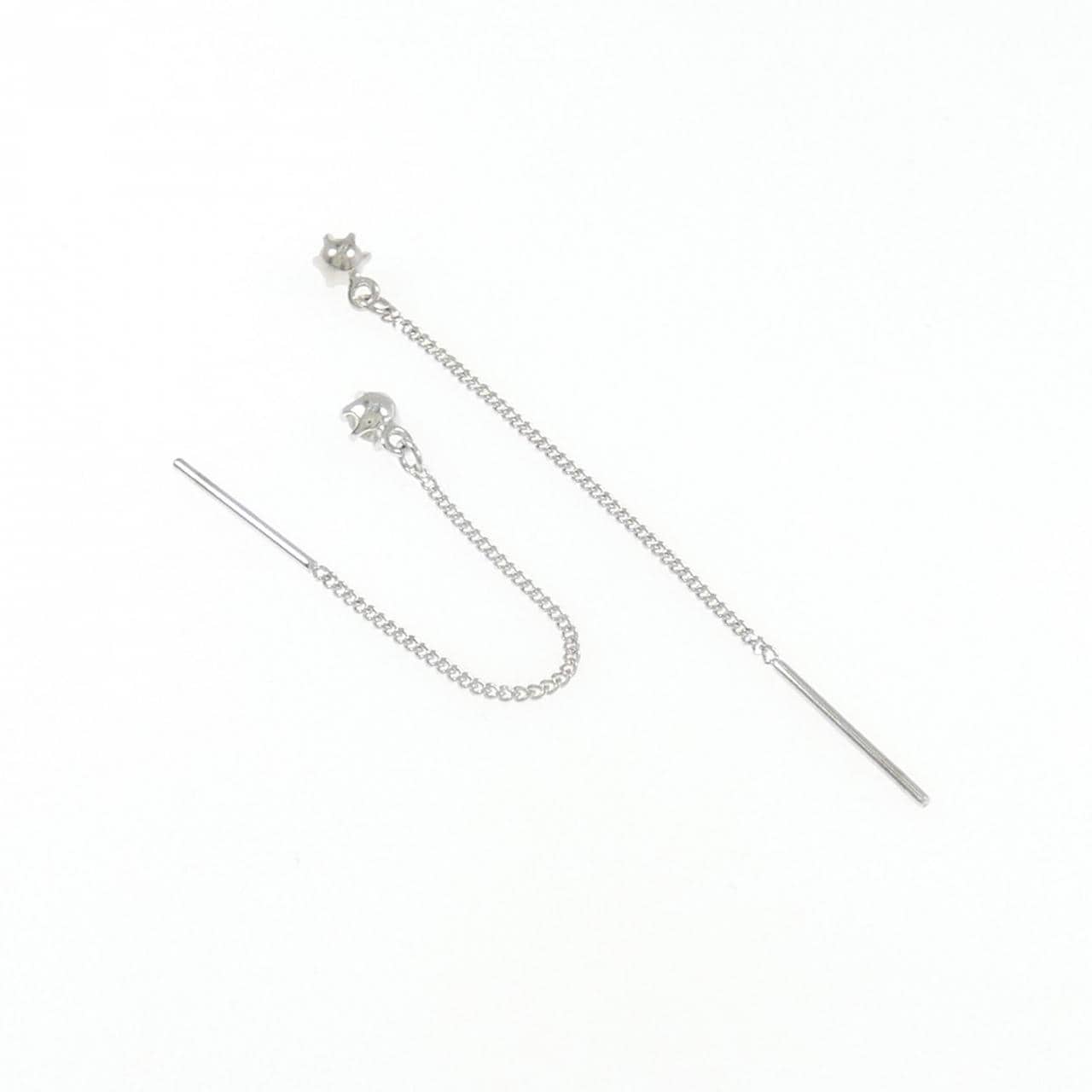 K10WG ダイヤモンド ピアス 0.10CT