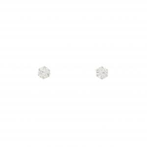 PT900 ソリティア ダイヤモンド ピアス 0.20CT