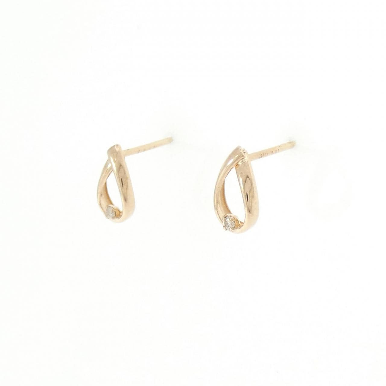 K18PG ダイヤモンド ピアス 0.02CT