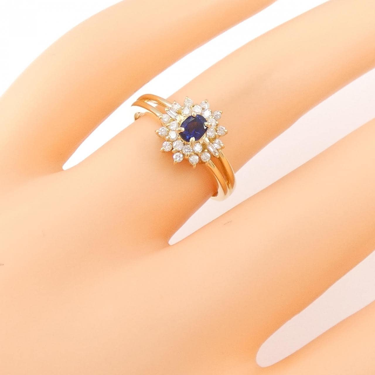 K18YG Sapphire Ring 0.23CT