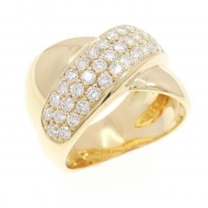 K18YG パヴェ ダイヤモンド リング 1.00CT