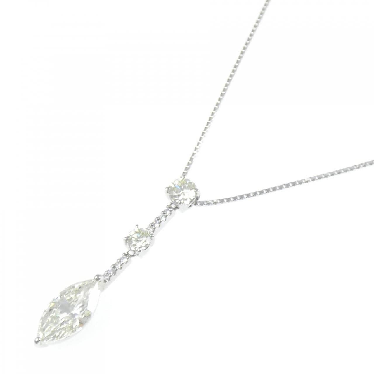 PT Diamond Necklace 3.002CT VLY SI2 Marquise Cut /0.511CT LY VS1 VG /0.305CT LY VS1 VG