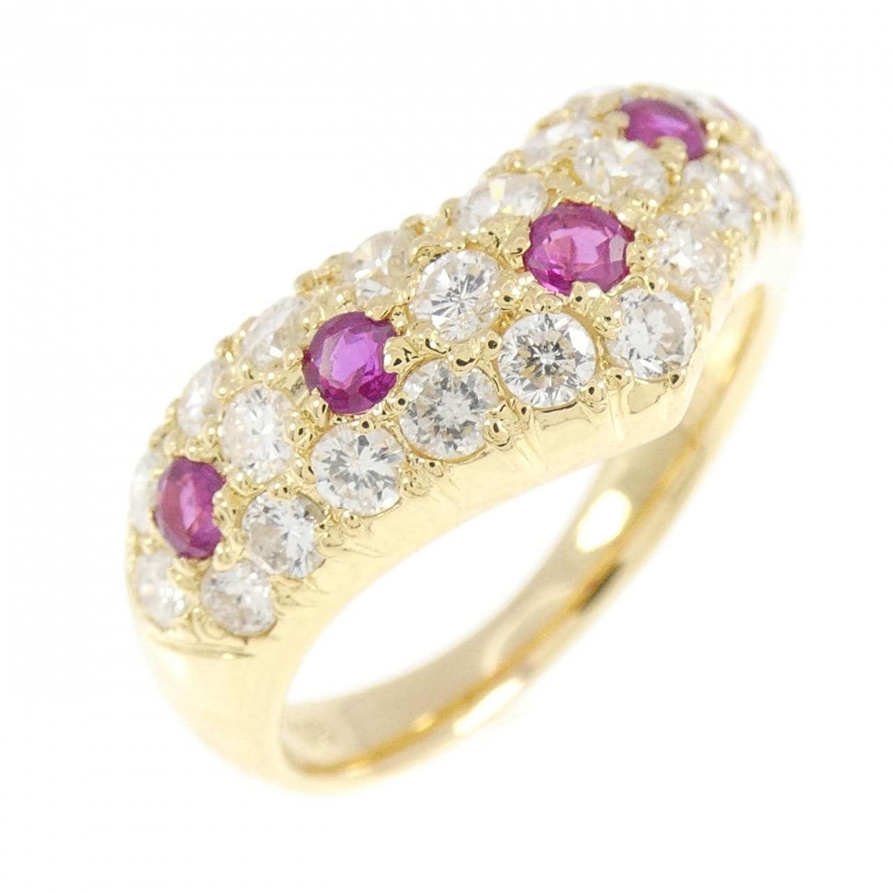 K18YG ruby ring 0.31CT