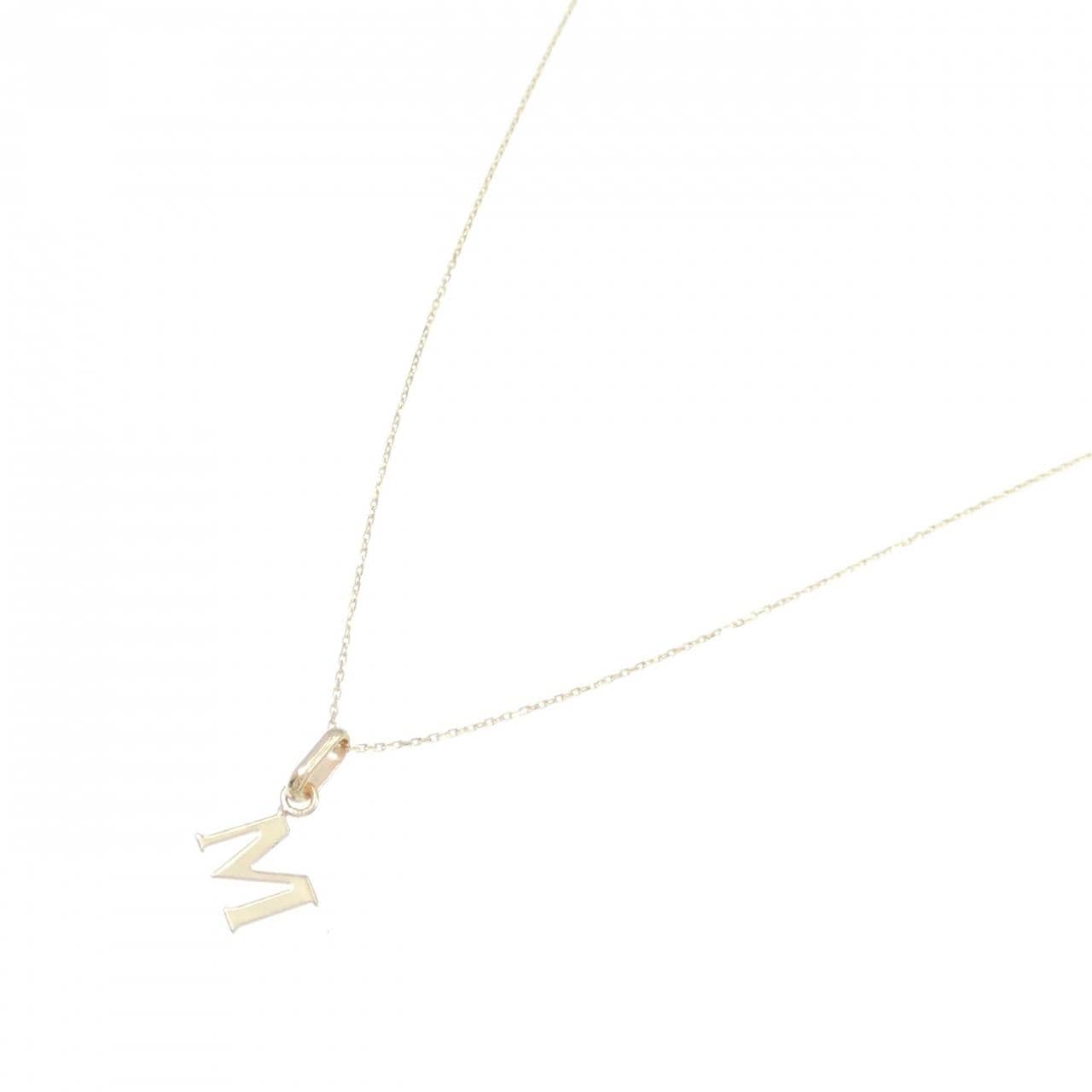 【新品】K10YG イニシャルM ネックレス