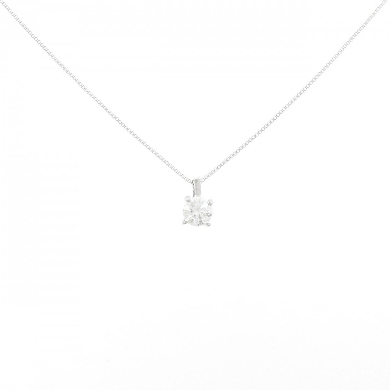 K18WG ダイヤモンド ネックレス 0.313CT F SI2 3EXT H&C