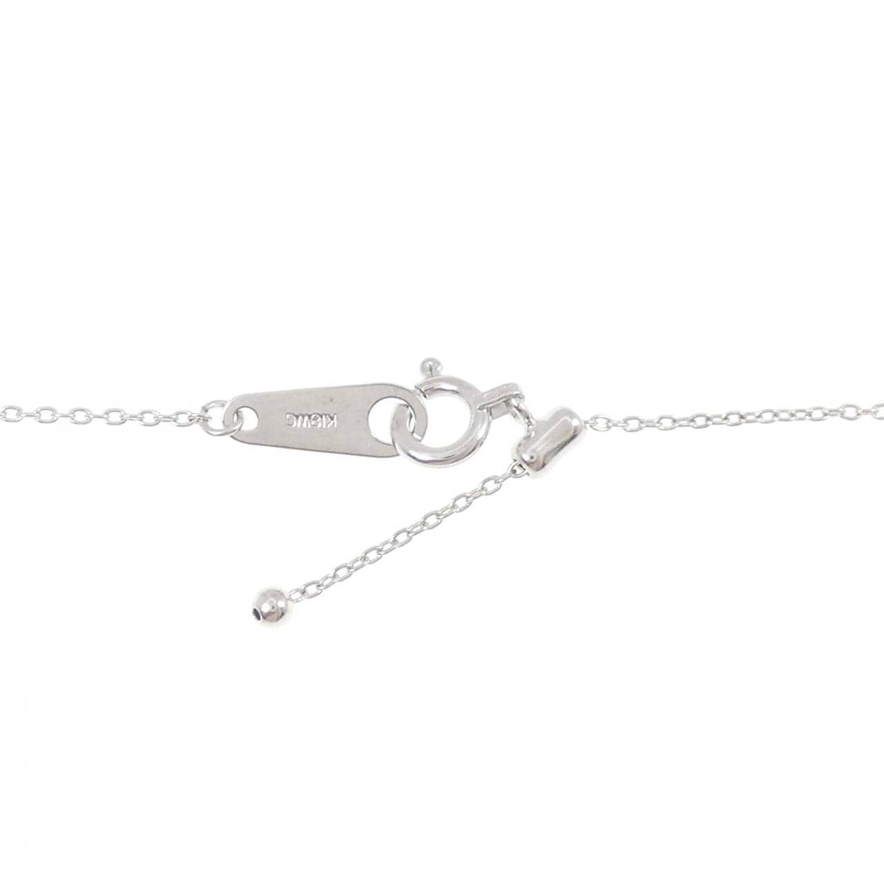 K18WG ソリティア ダイヤモンド ネックレス 0.19CT