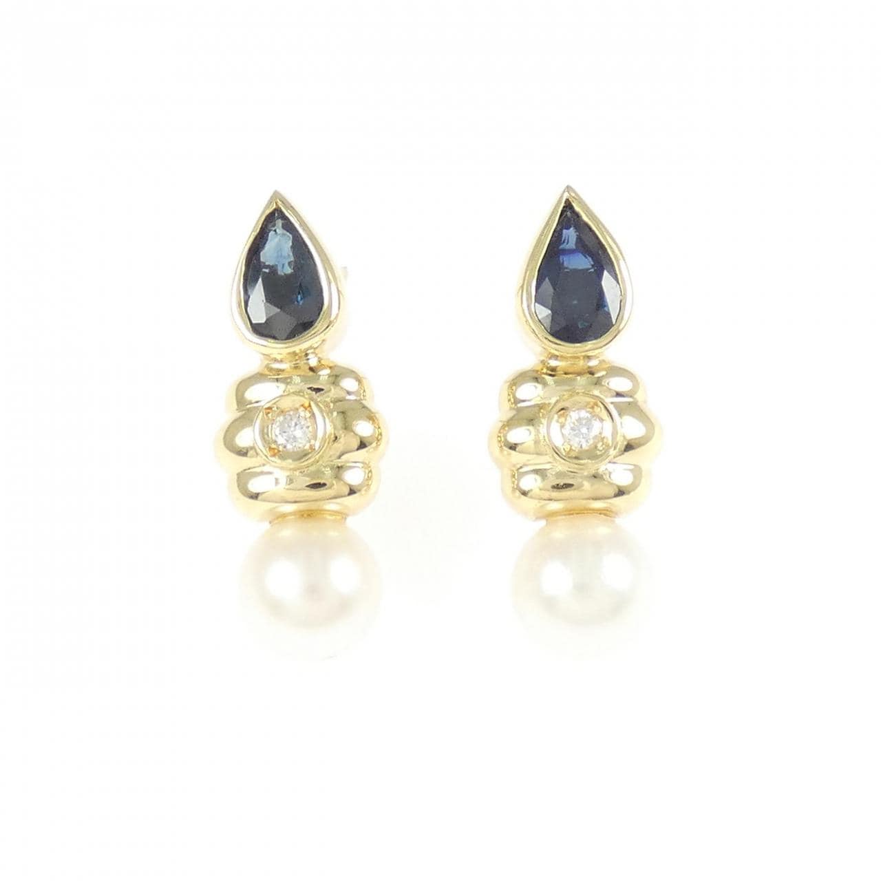 K18YG カラーストーン ピアス