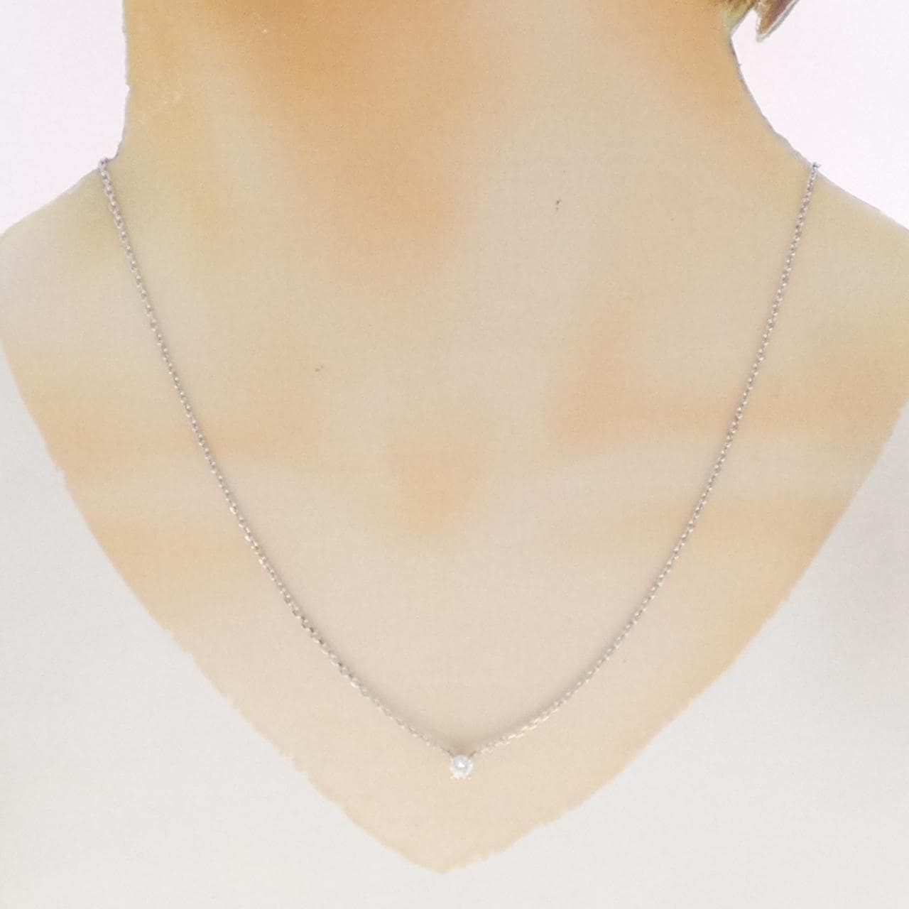 カルティエ ダイヤモンド ネックレス 0.23CT G VS1 Good
