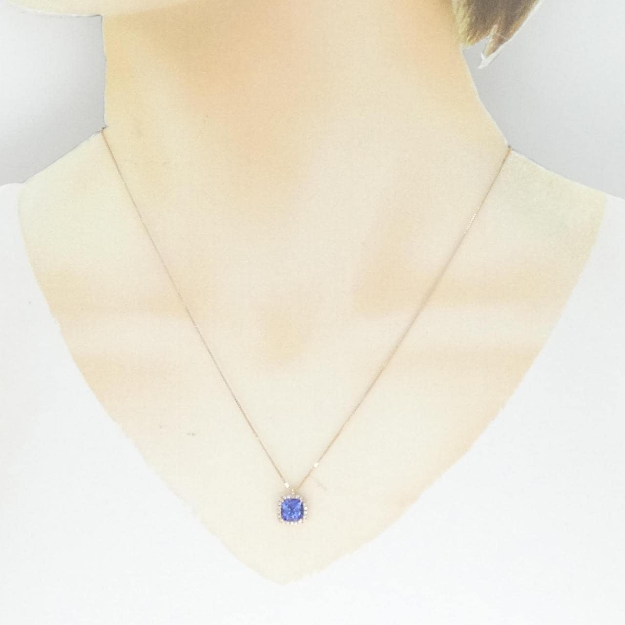 K18PG Tanzanite necklace 1.28CT