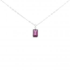 PT950 ガーネット ネックレス 0.70CT