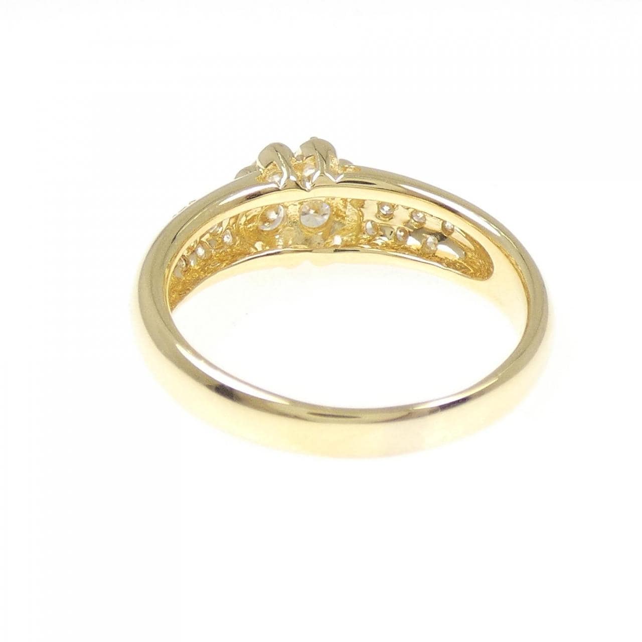 K18YG フラワーダイヤモンド リング 0.51CT