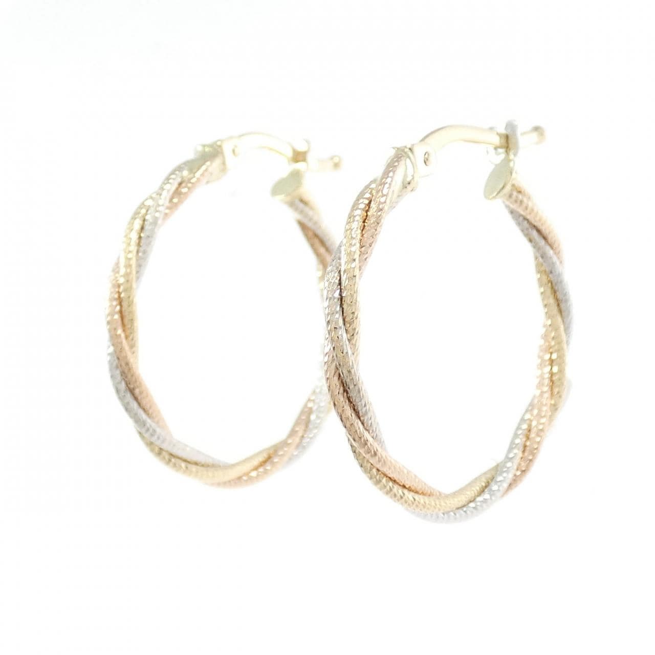 14KTスリーカラー ピアス