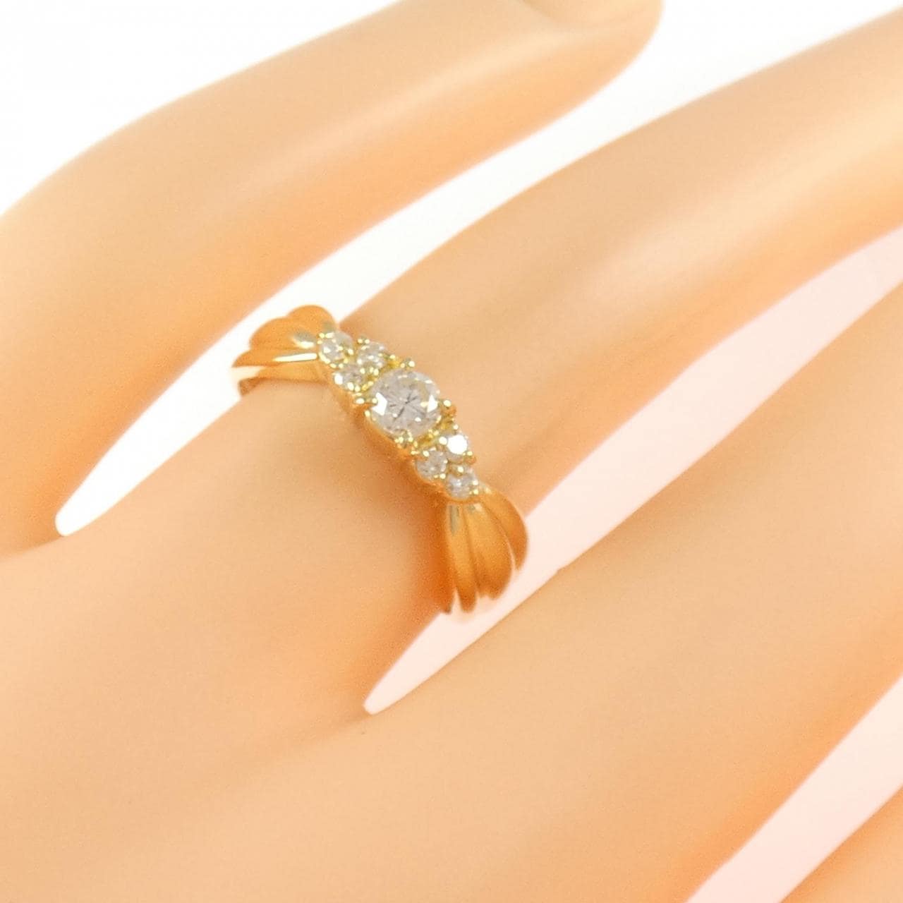 K18YG ダイヤモンド リング 0.30CT