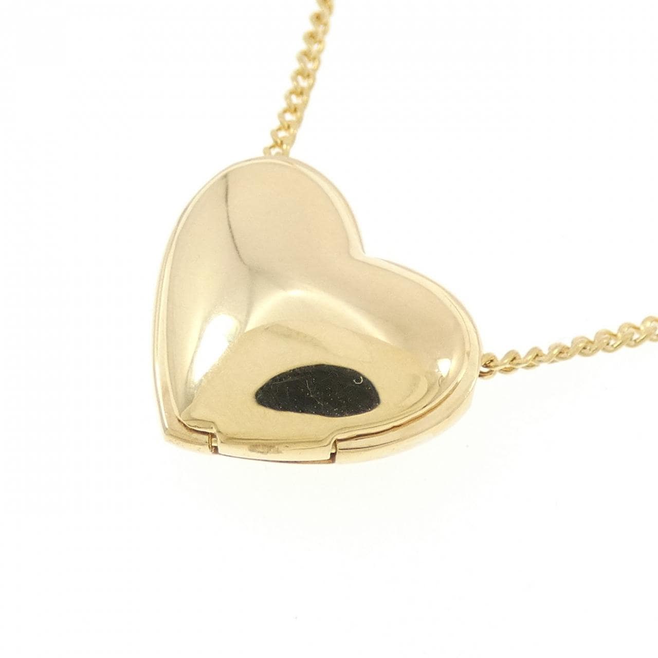 K18YG ハート ダイヤモンド ネックレス 0.14CT