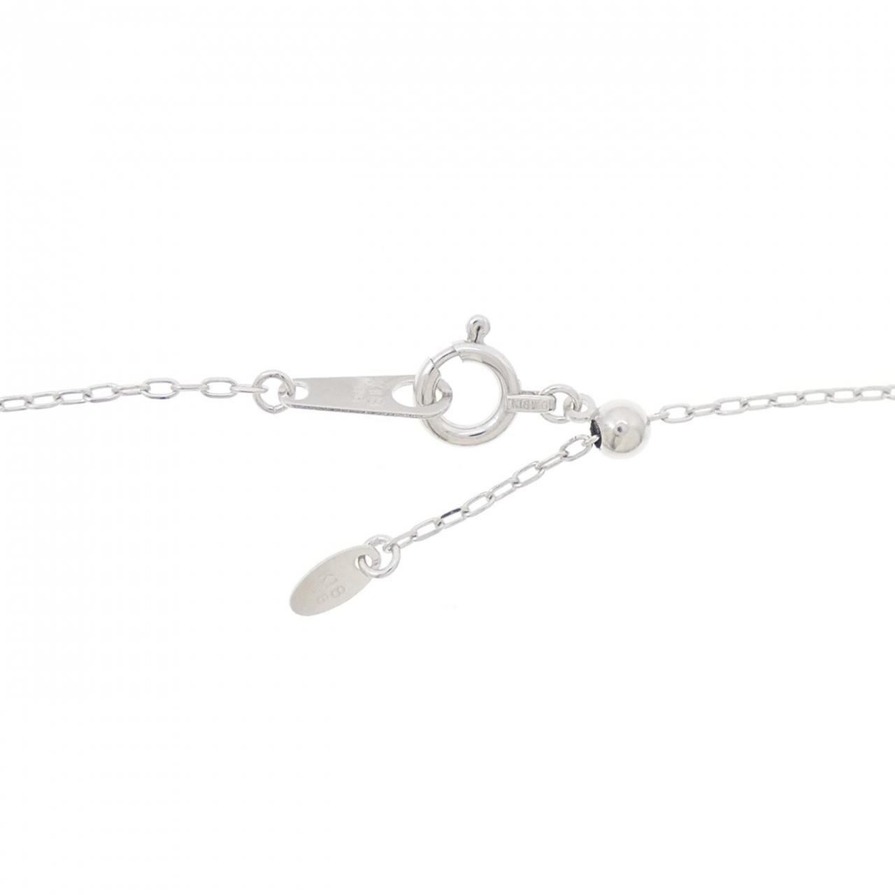 K18WG ハート ダイヤモンド ネックレス 0.40CT
