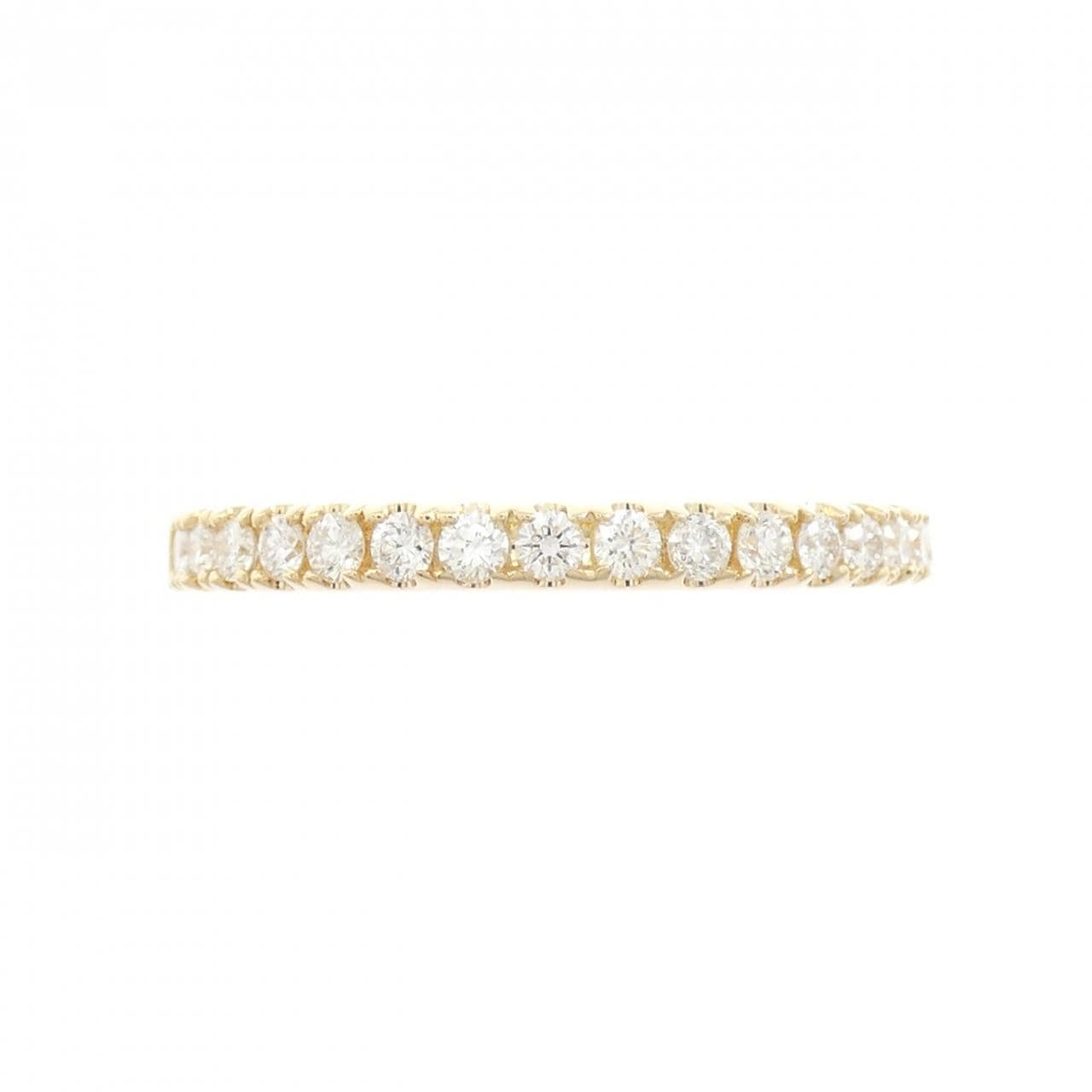 【リメイク】K18YG ハーフエタニティ ダイヤモンド リング 0.32CT