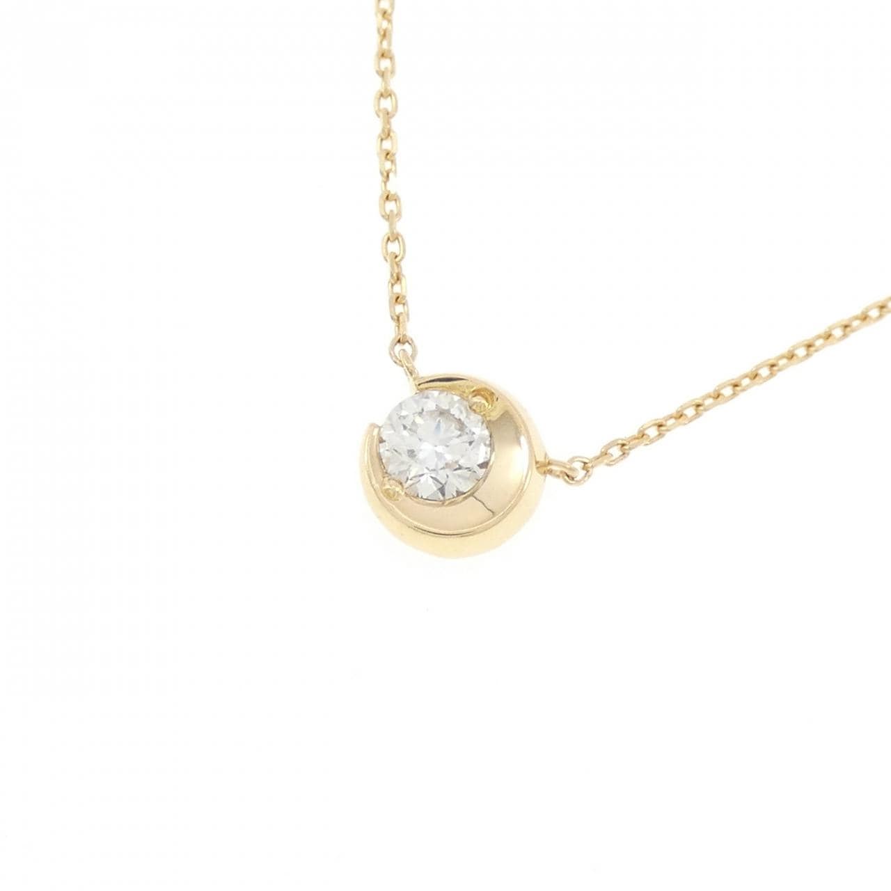 スタージュエリー ムーンセッティング ネックレス 0.17CT