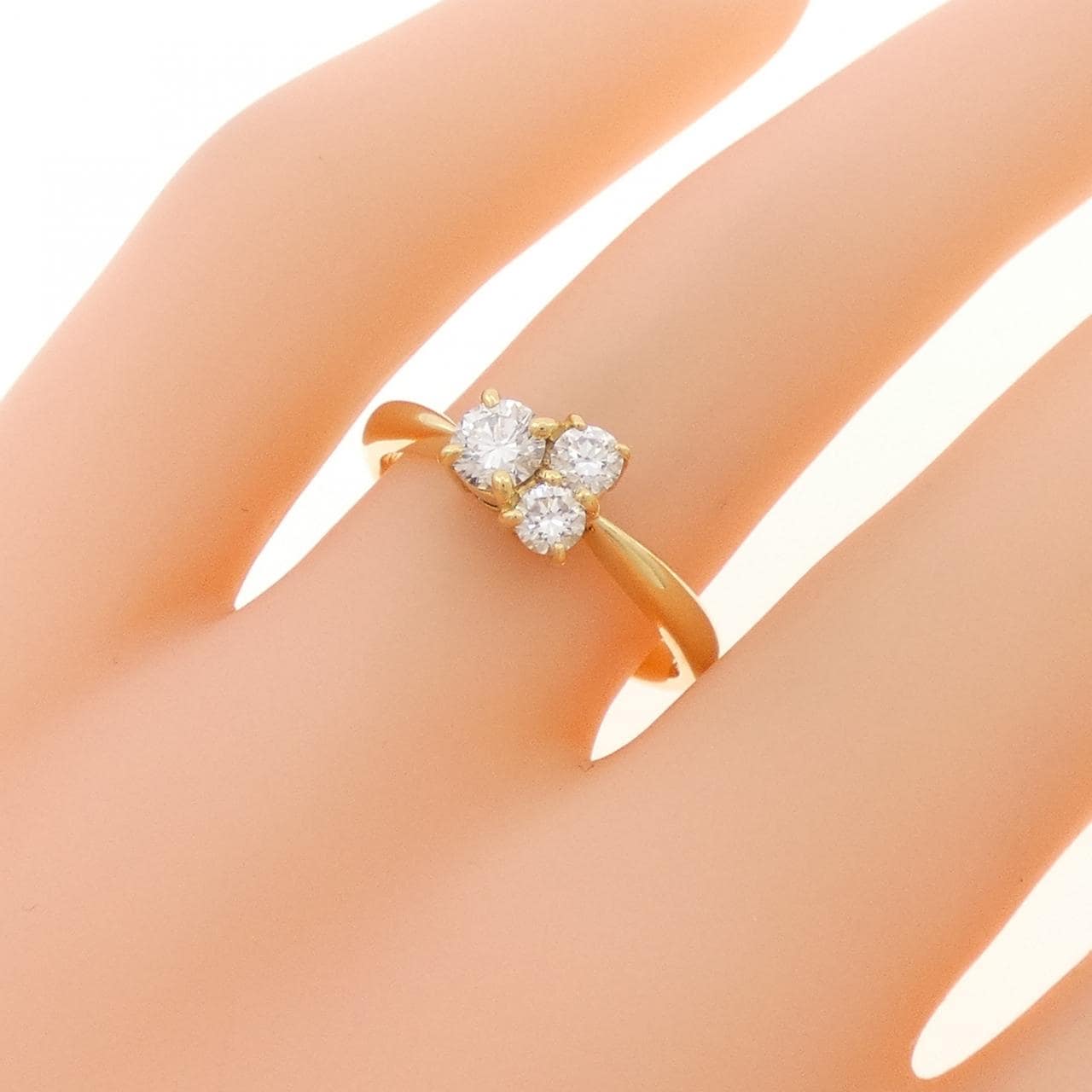 K18YG ダイヤモンド リング 0.240CT