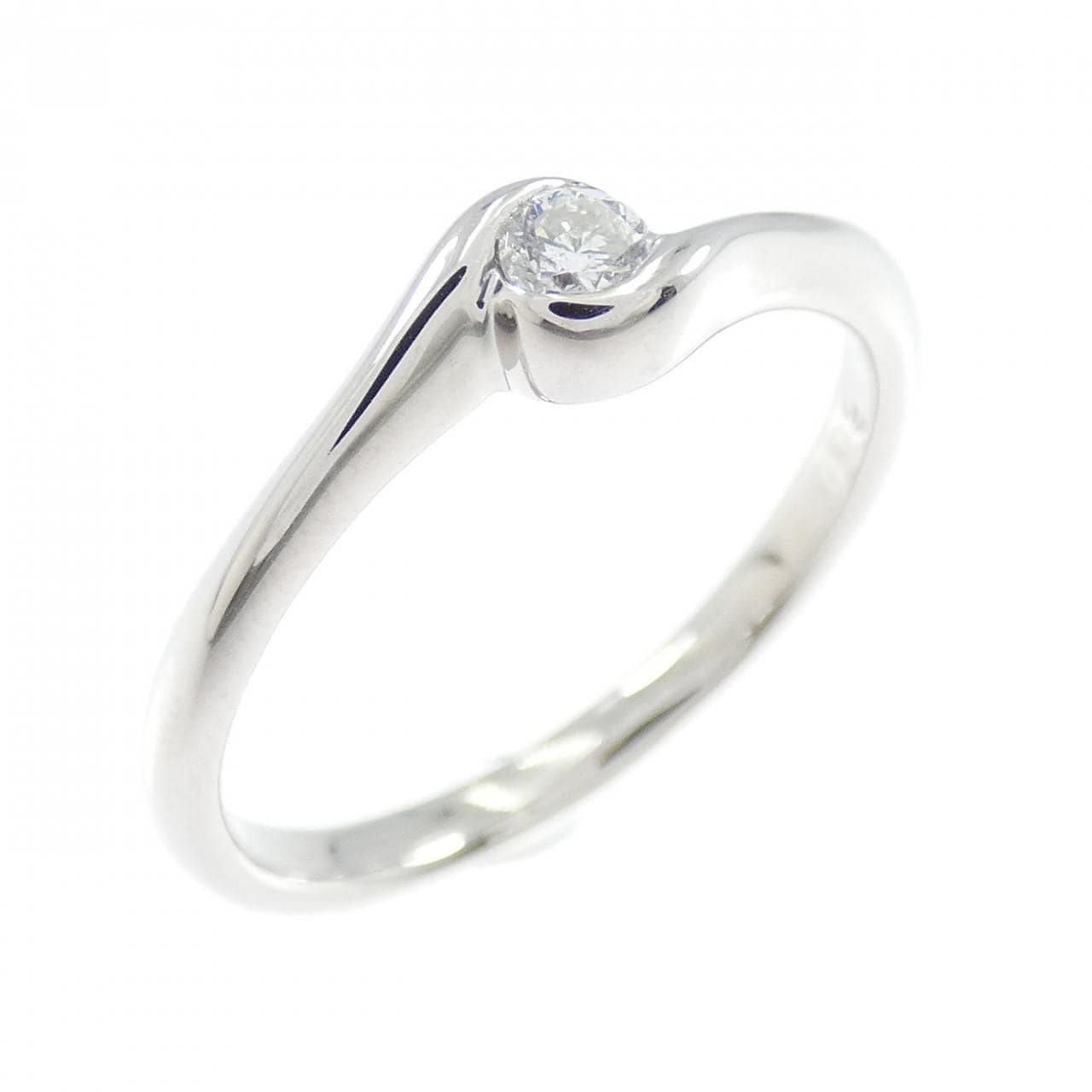 PT850钻石戒指，0.09克拉