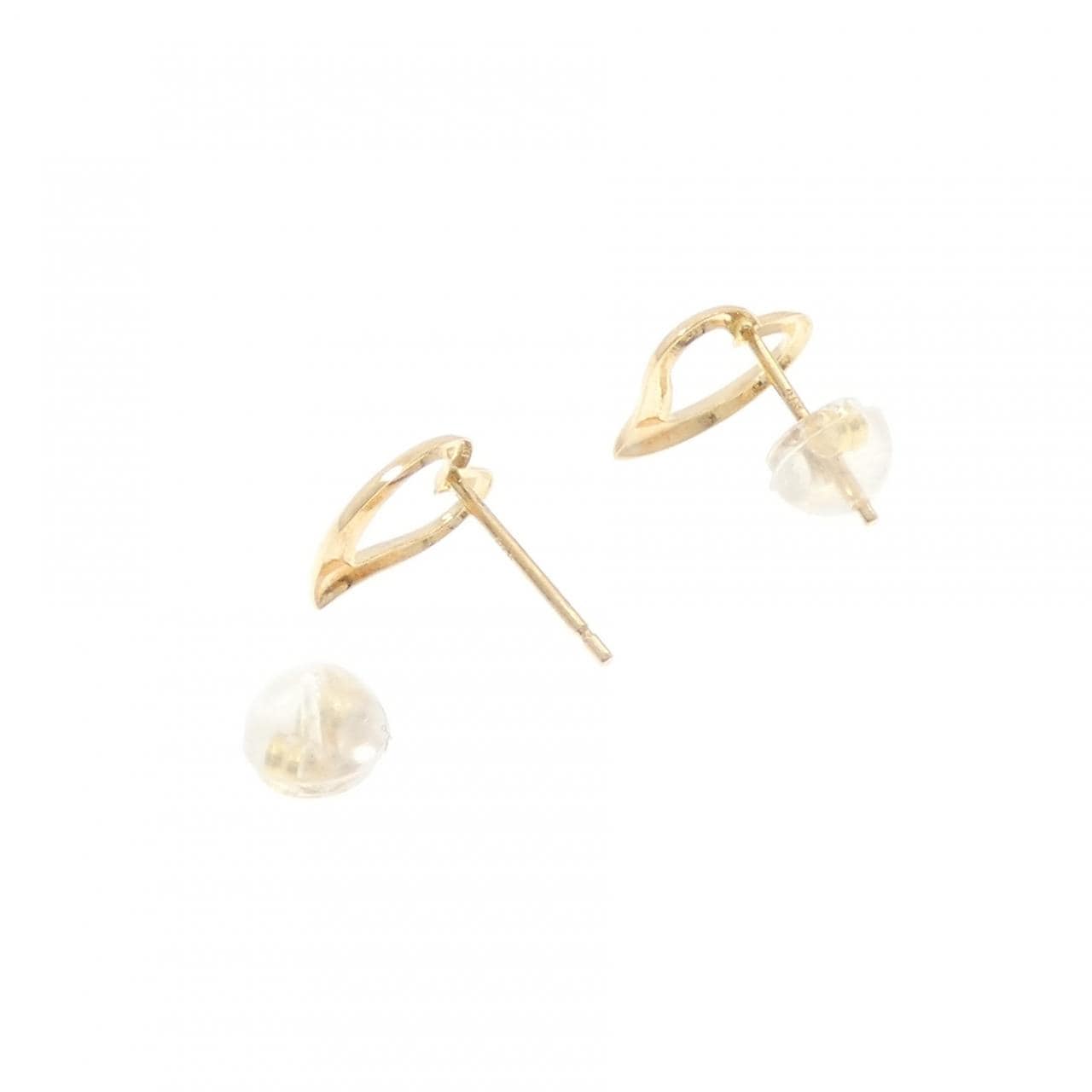 K18YG ハート ピアス