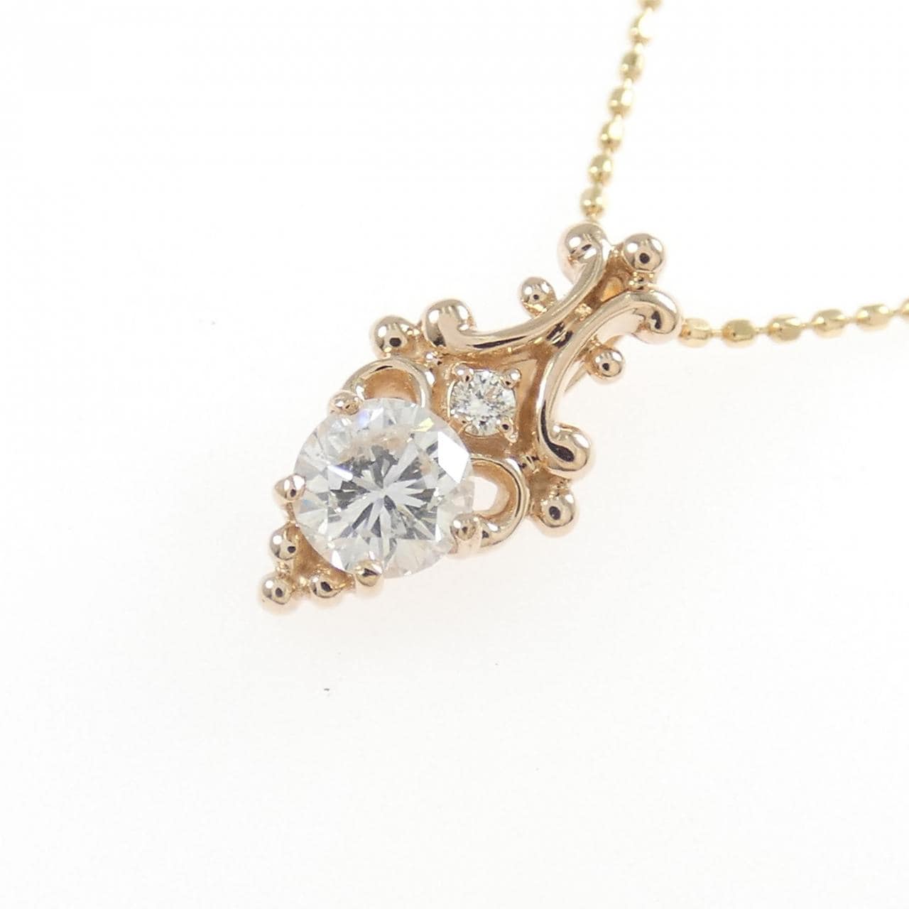 K18PG ダイヤモンド ネックレス 0.39CT