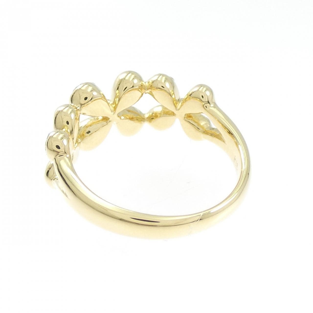 K18YG フラワー ダイヤモンド リング 0.20CT