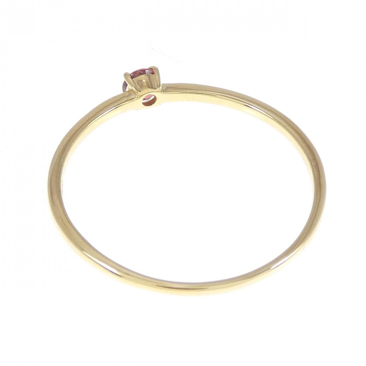 K18YG Garnet ring
