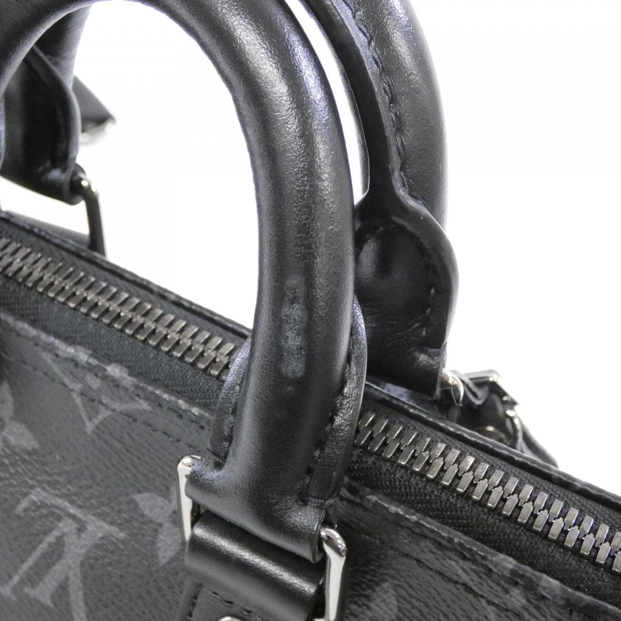 LOUIS VUITTON Monogram Eclipse Reverse Keepall Bandouliere 25 公分 M46271 波士頓包