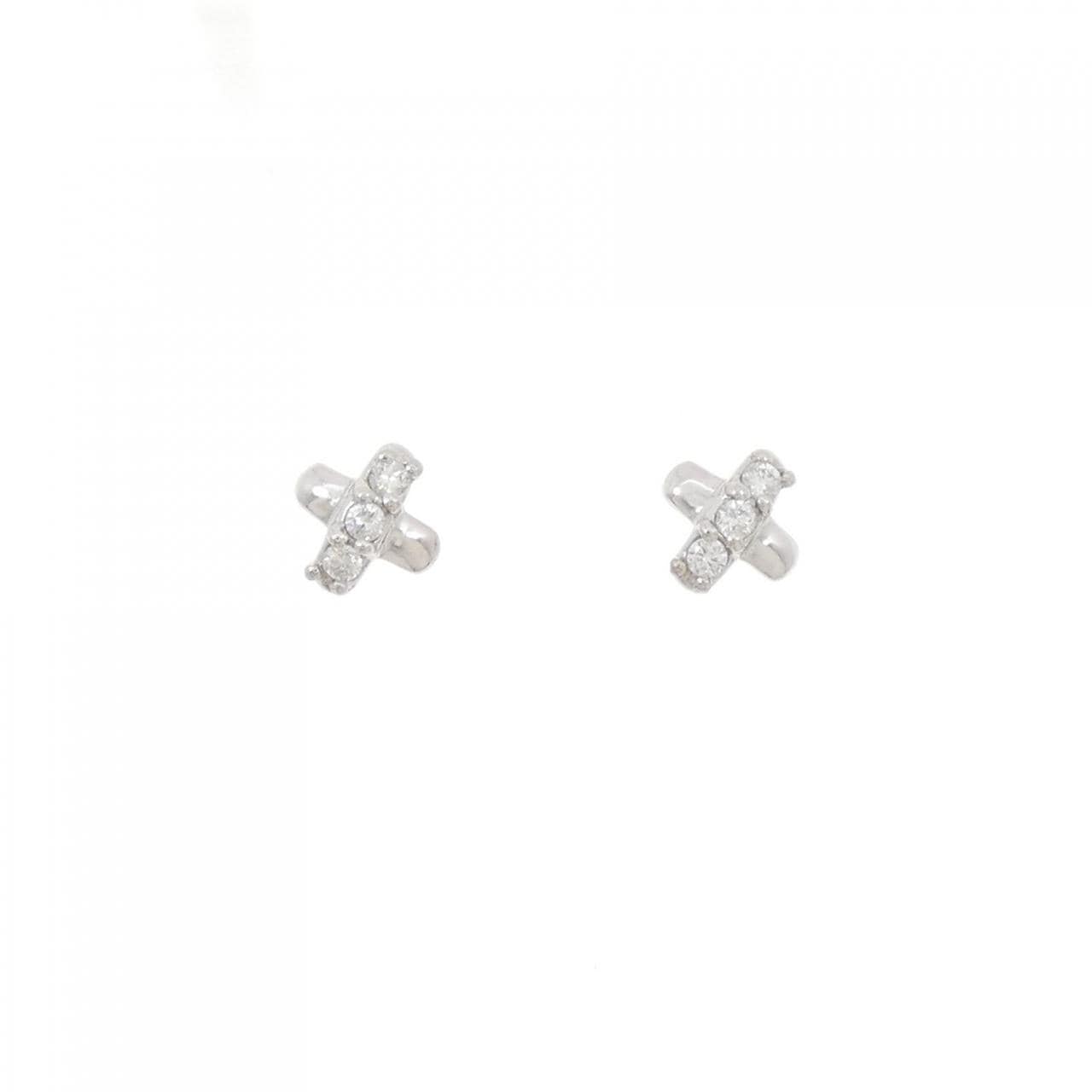 PT900 ダイヤモンド ピアス 0.10CT