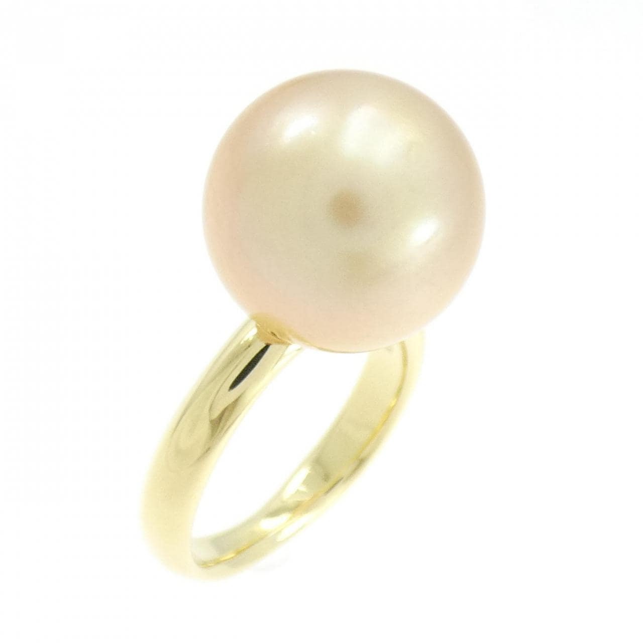 K18YG 白蝶パール リング 13.1mm