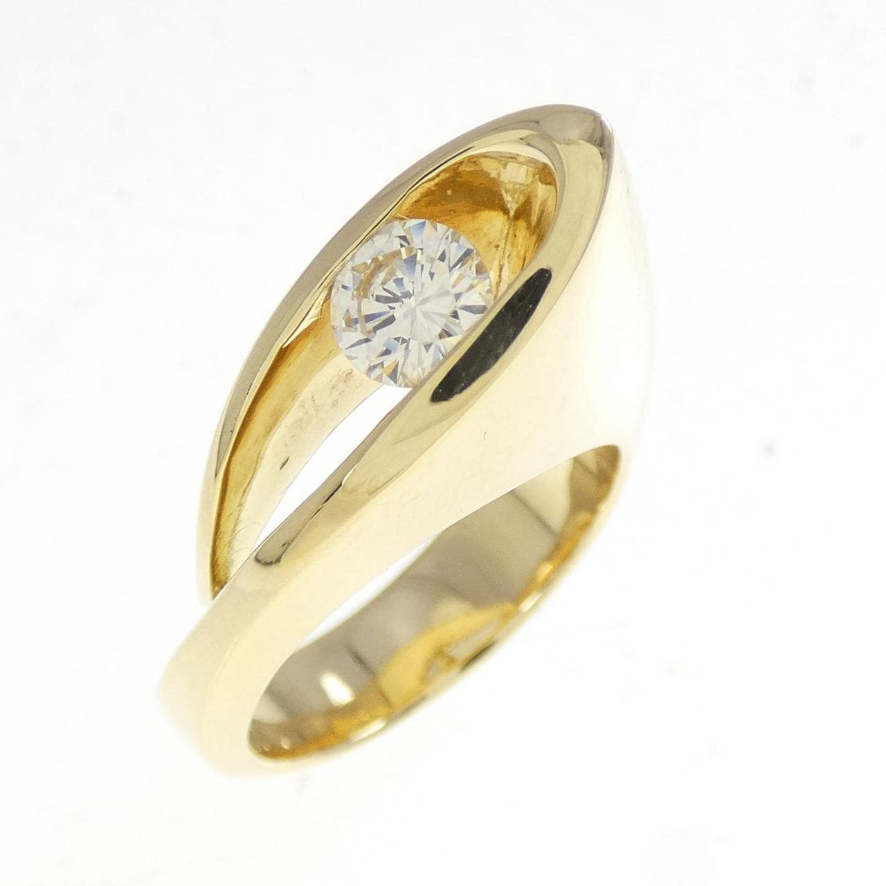 K18YG ダイヤモンド リング 0.454CT