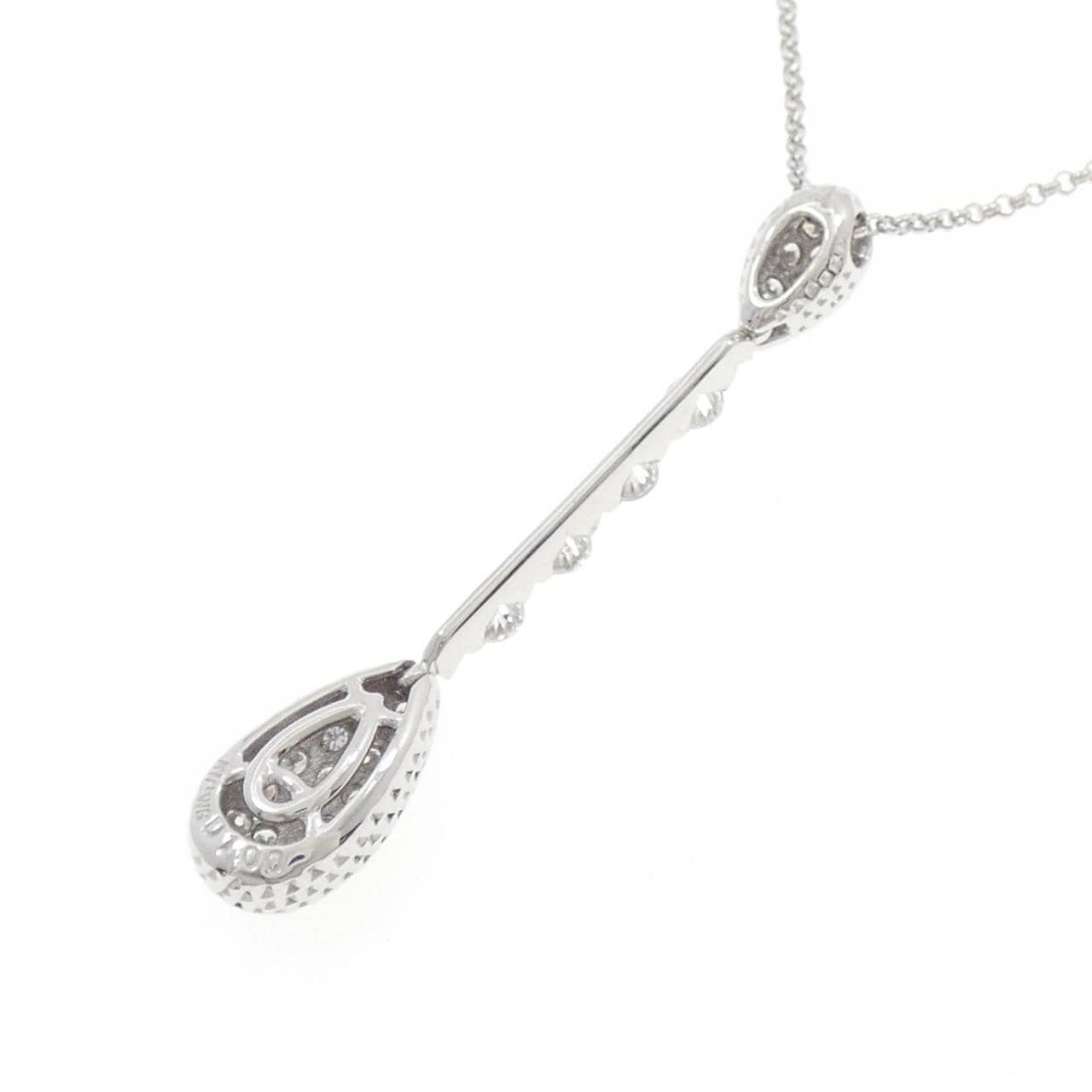 K18WG パヴェ ダイヤモンド ネックレス 1.00CT