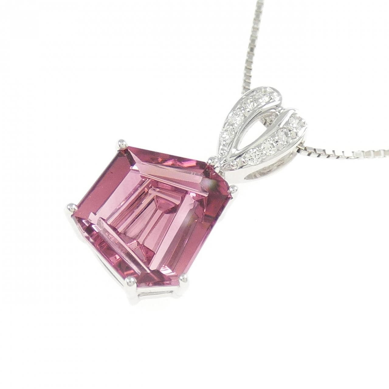 K18WG トルマリン ネックレス 3.07CT