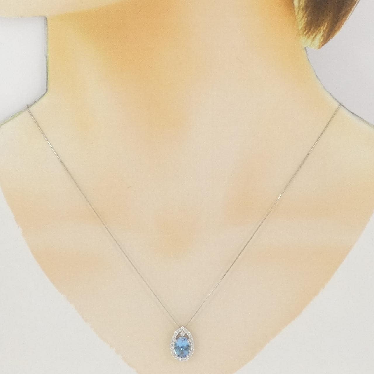 PT900/PT850 アクアマリン ネックレス 1.30CT