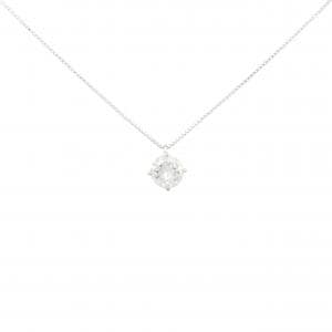 PT950/PT850 ソリティア ダイヤモンド ネックレス 0.5CT
