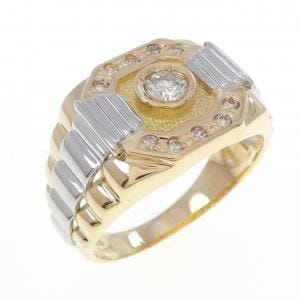 K18YG/PT900 ダイヤモンド リング 0.25CT