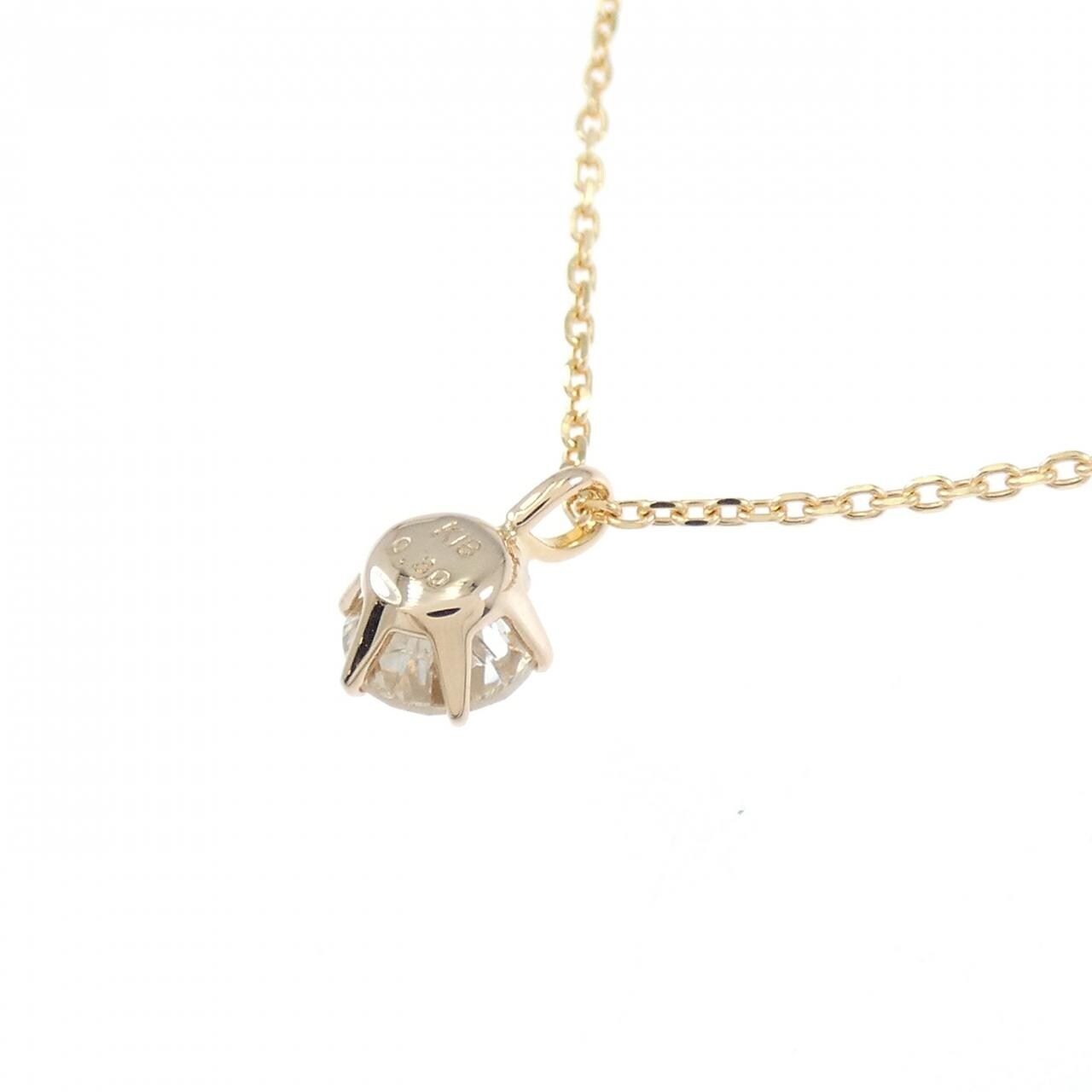 K18PG ソリティア ダイヤモンド ネックレス 0.30CT