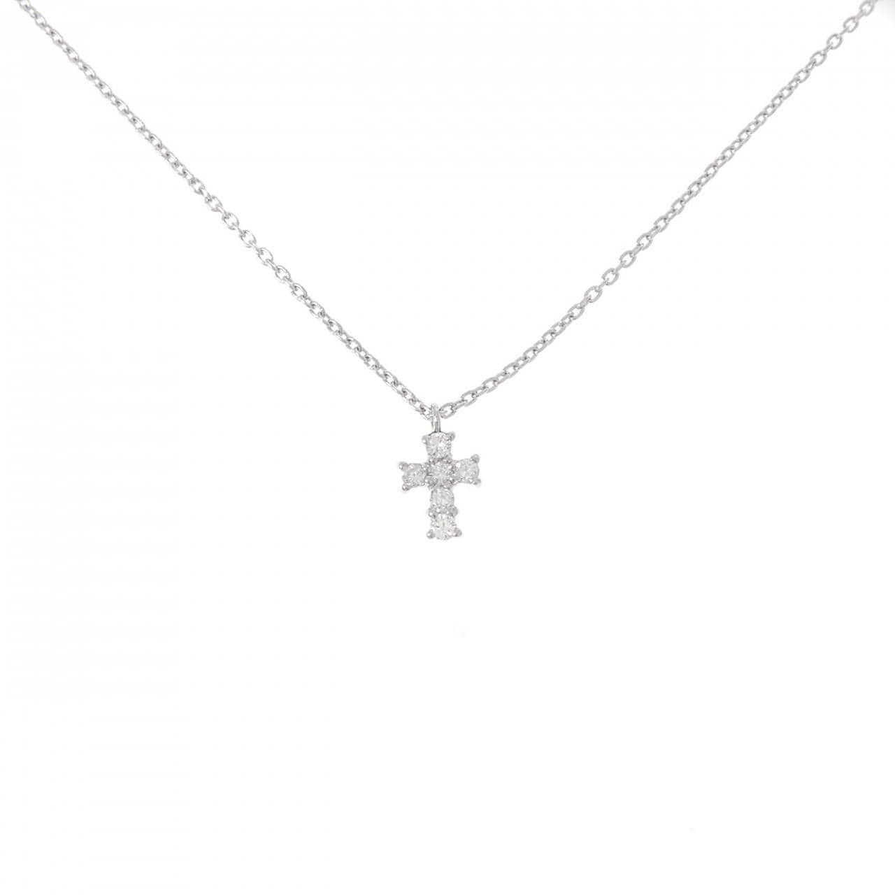 PT900/PT850 クロス ダイヤモンド ネックレス 0.15CT