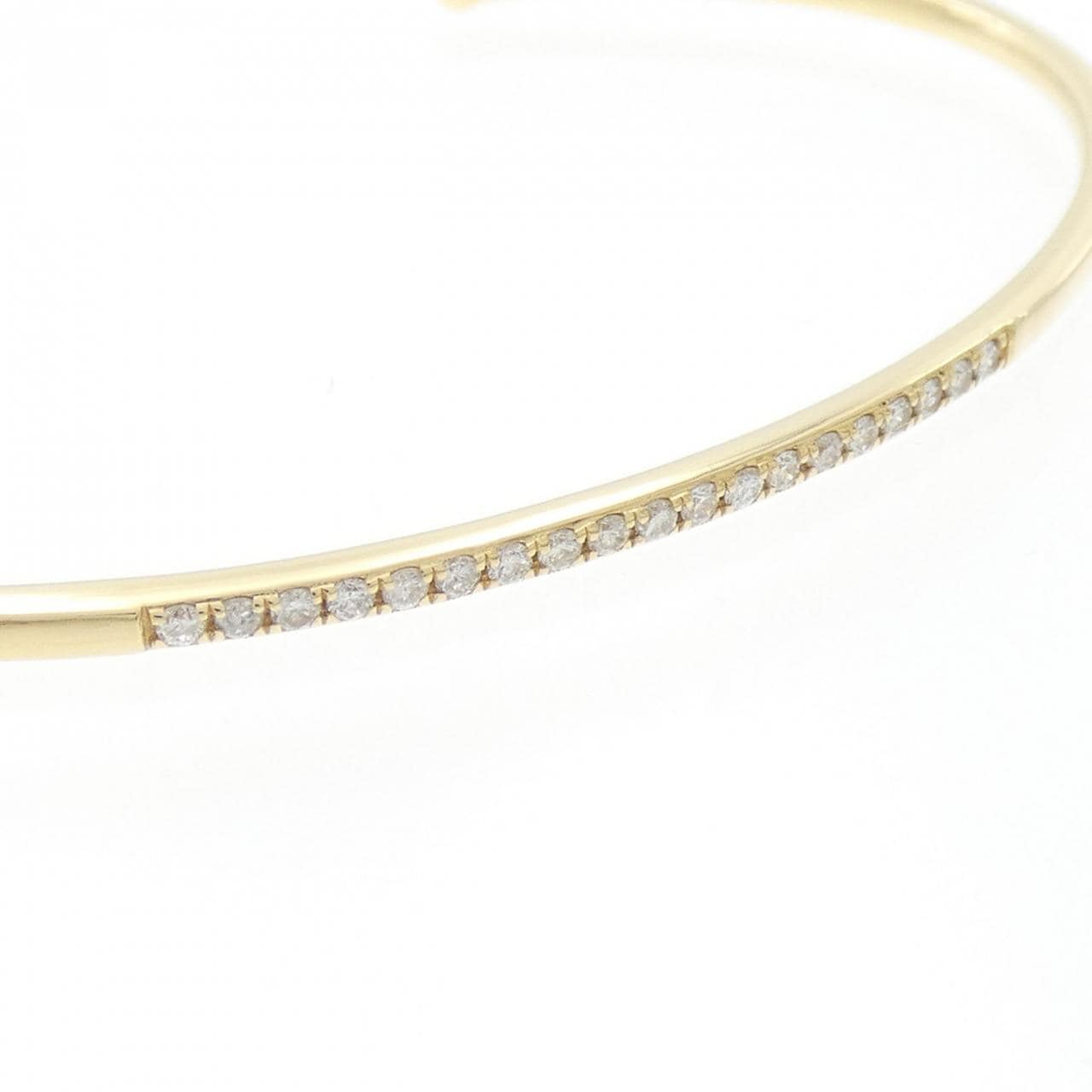 【新品】K18YG ダイヤモンド バングル 0.21CT