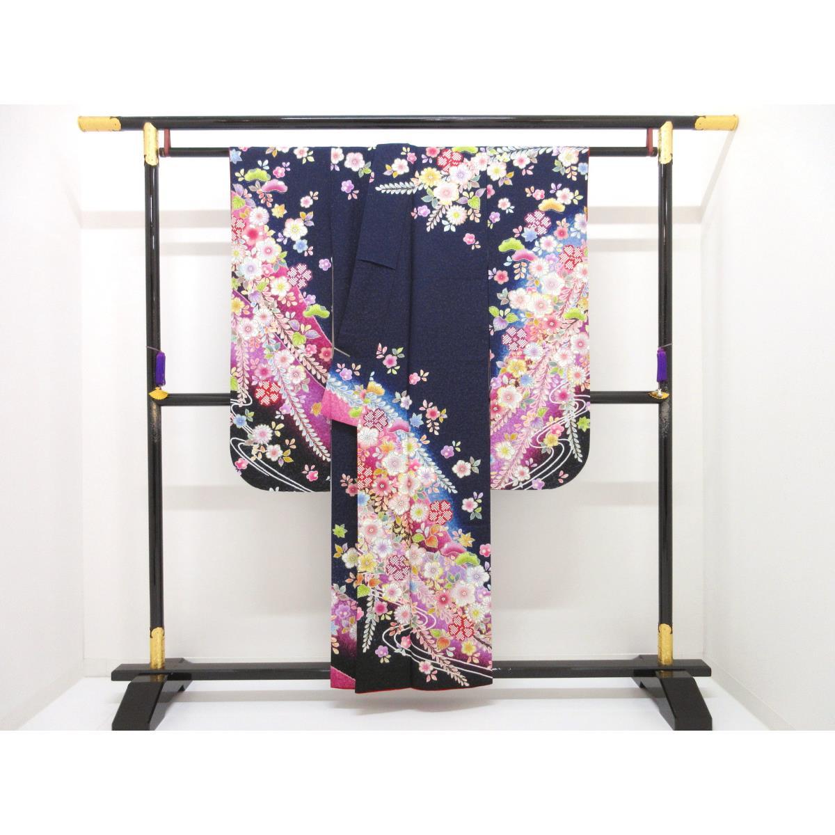 振袖　友禅金彩加工　きもの長襦袢　２点セット　Ｓサイズ