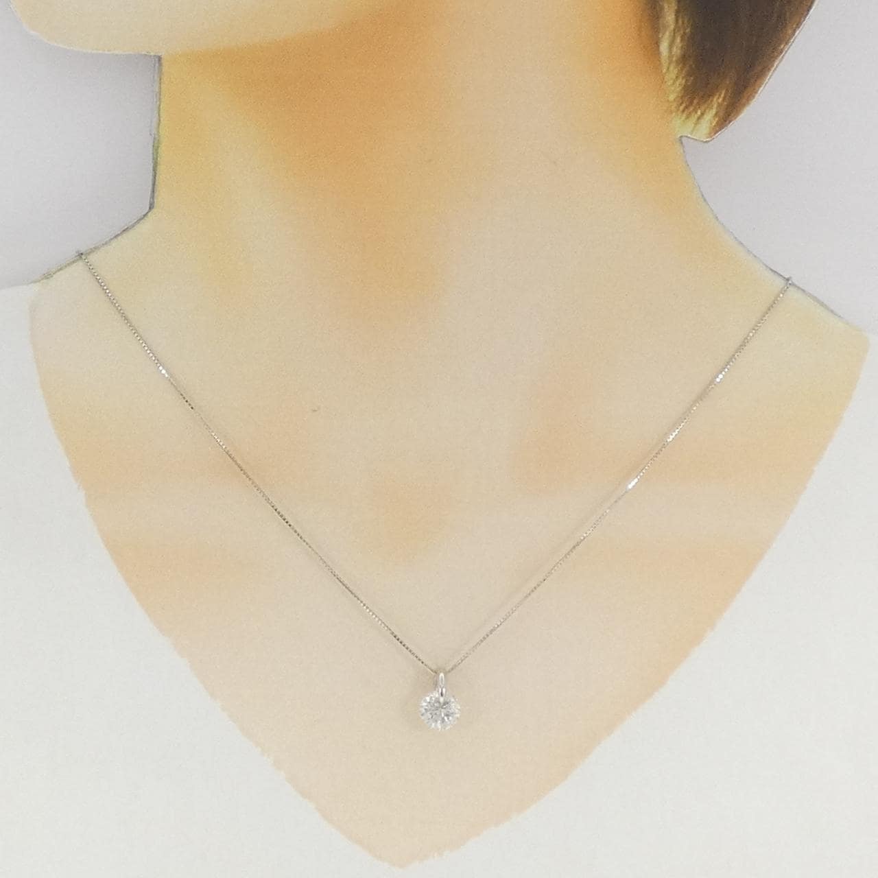 PT900/PT850 ソリティア ダイヤモンド ネックレス 1.95CT