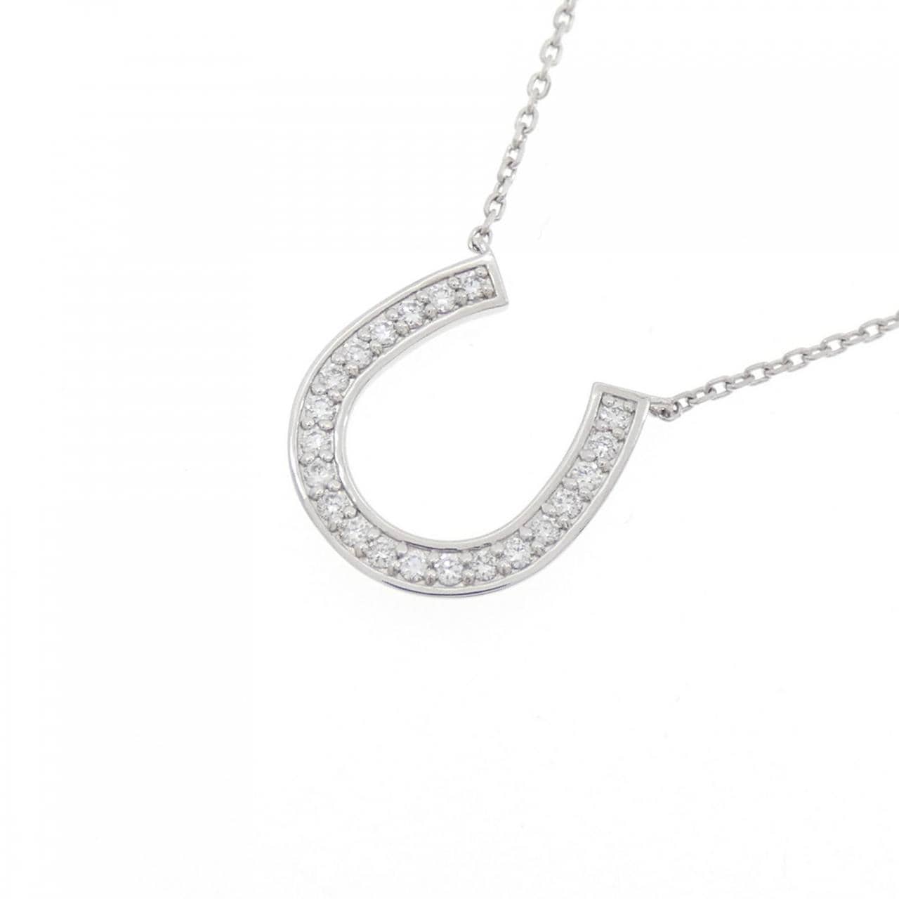 スタージュエリー ホースシュー ダイヤモンド ネックレス 0.09CT