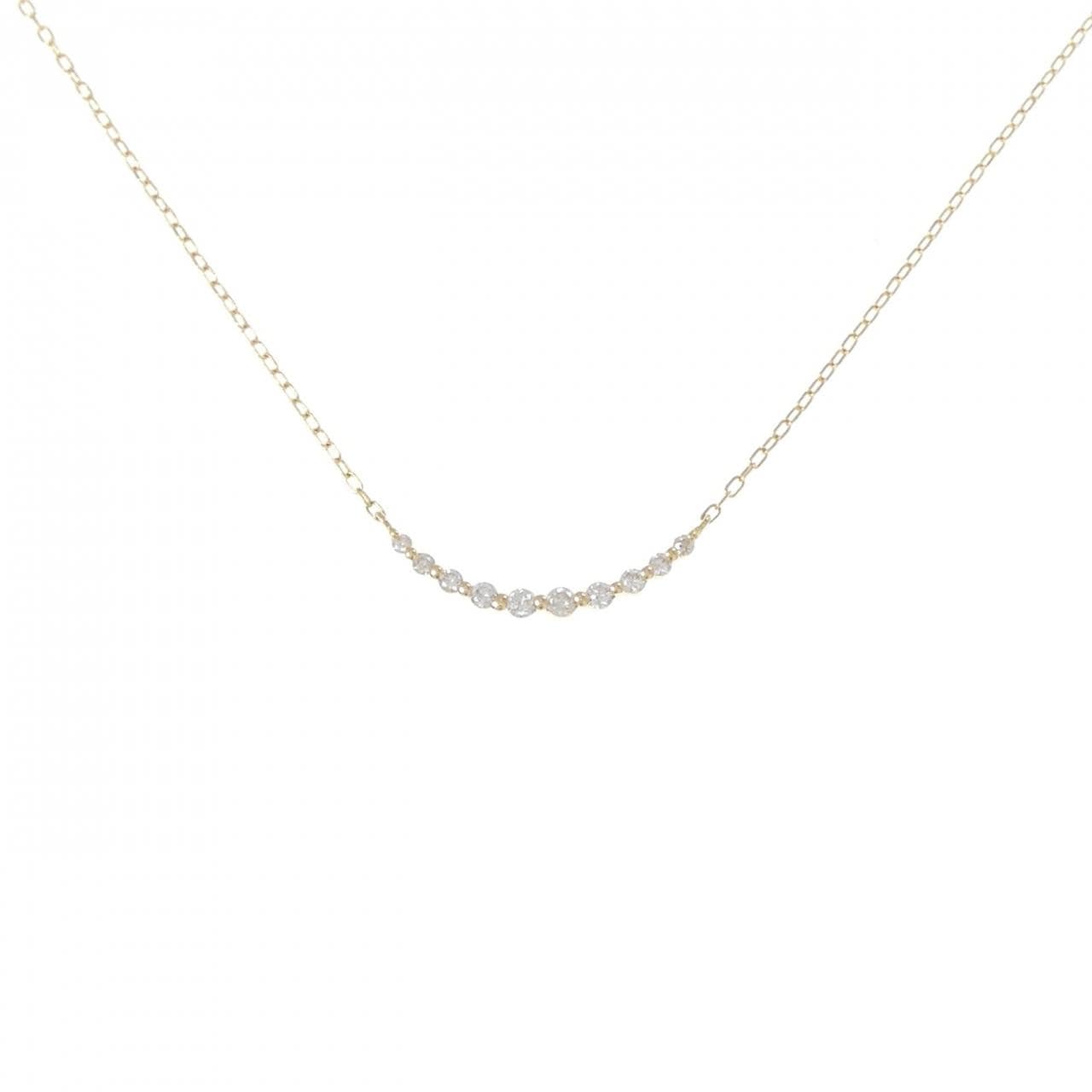 K18YG ダイヤモンド ネックレス 0.08CT