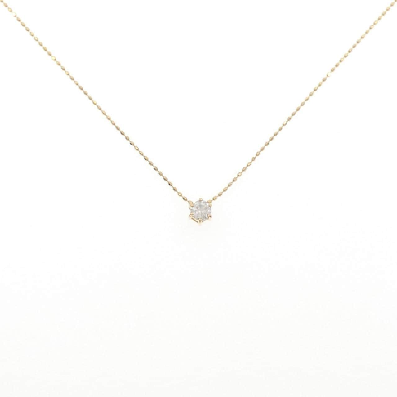 K18YG ソリティア ダイヤモンド ネックレス 0.19CT