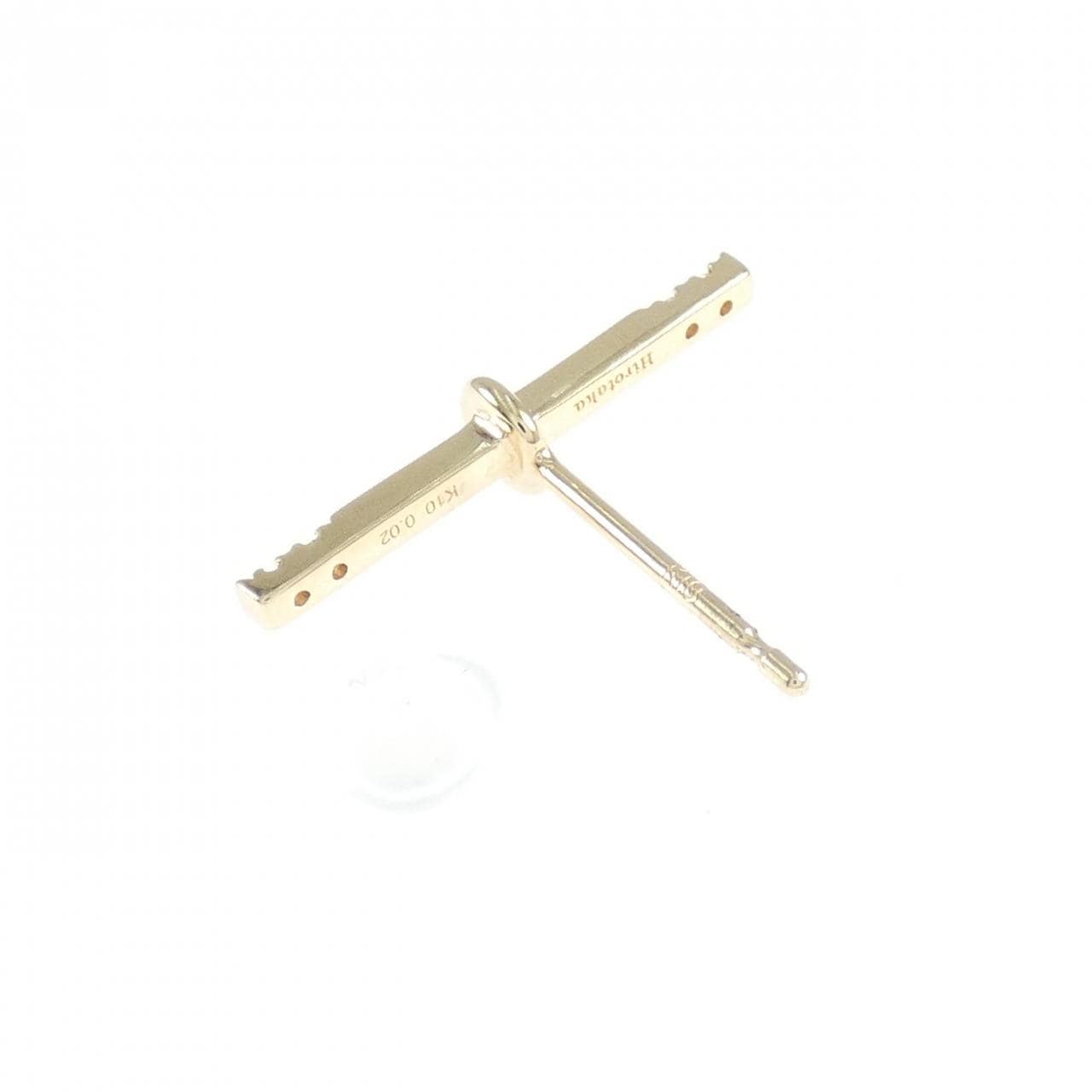 ヒロタカ トラペーズ ピアス 0.02CT 片耳
