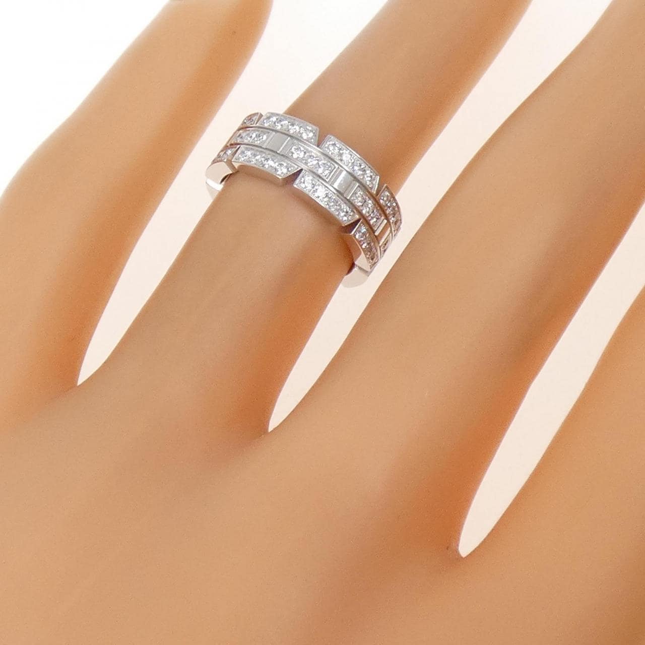 カルティエ タンクフランセーズ フルダイヤ リング