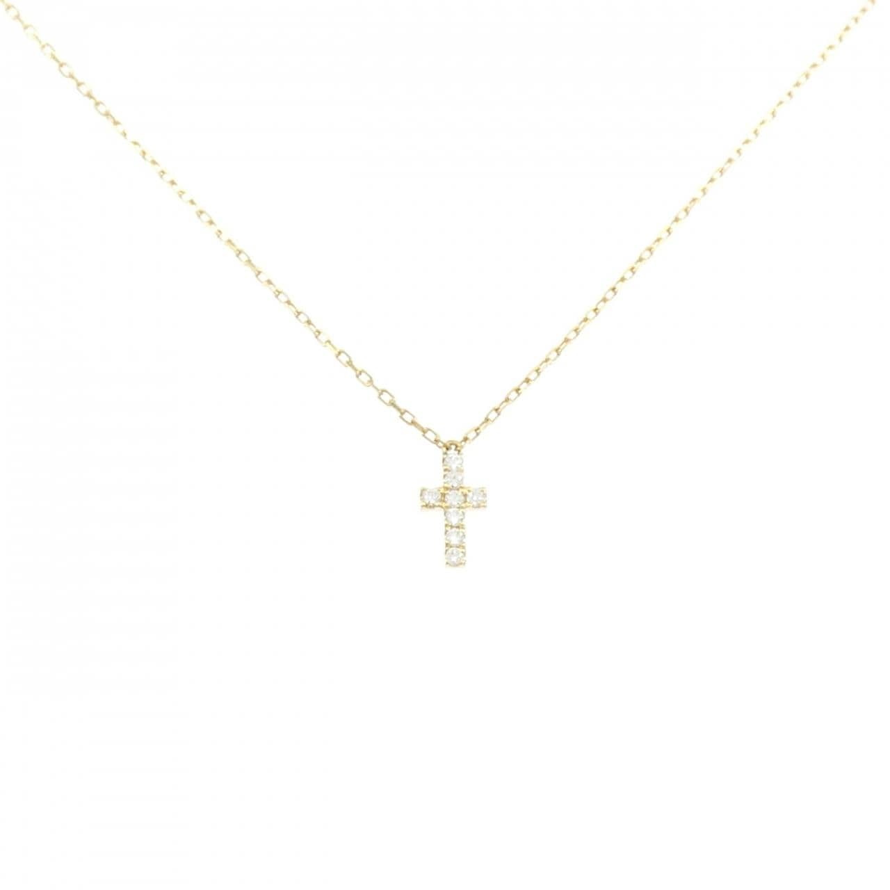 アーカー クロス ダイヤモンド ネックレス 0.05CT