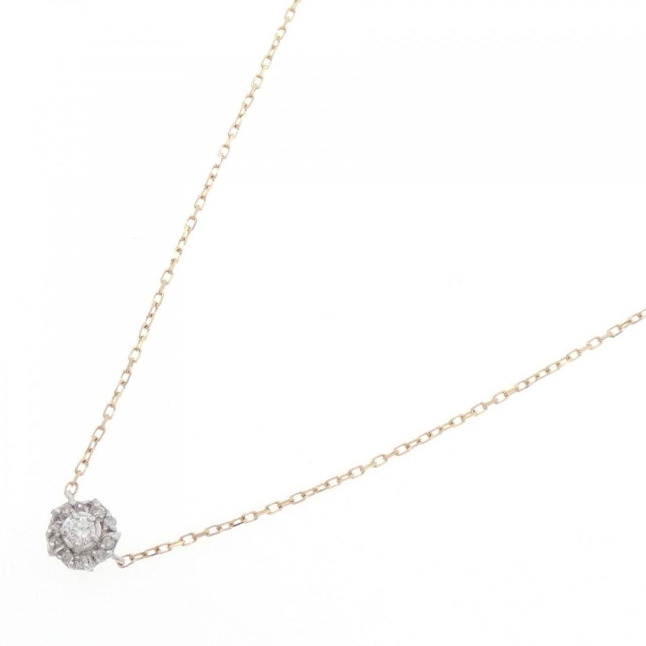 K18WG/K18YG ダイヤモンド ネックレス 0.10CT