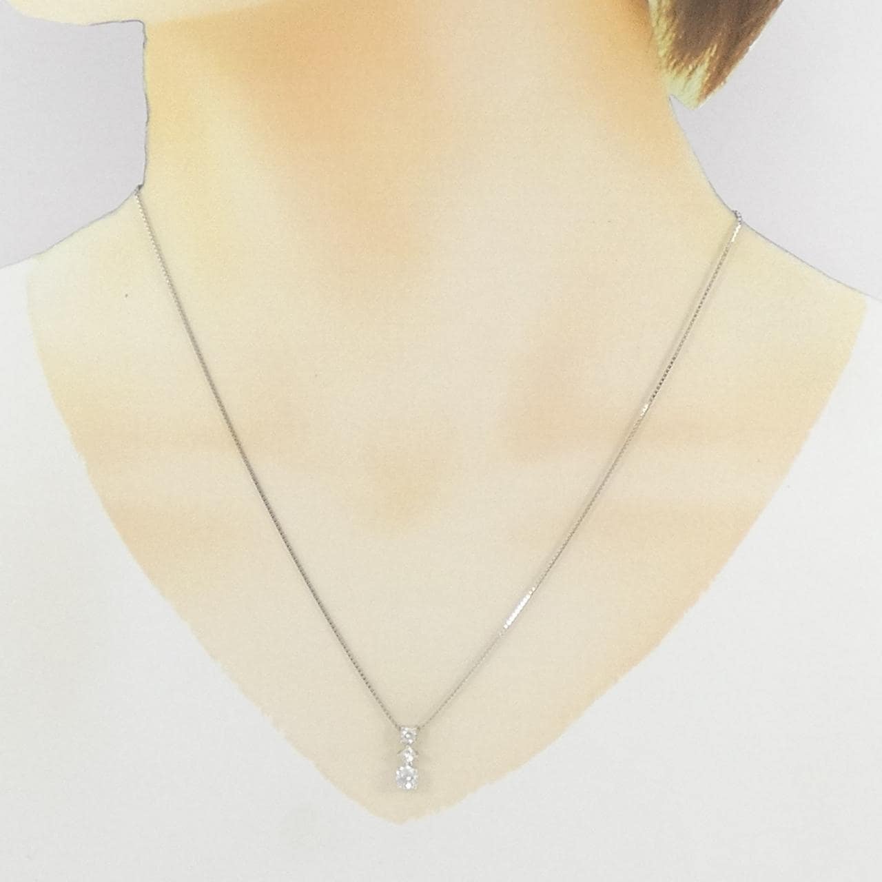 PT900/PT850 ダイヤモンド ネックレス 0.322CT