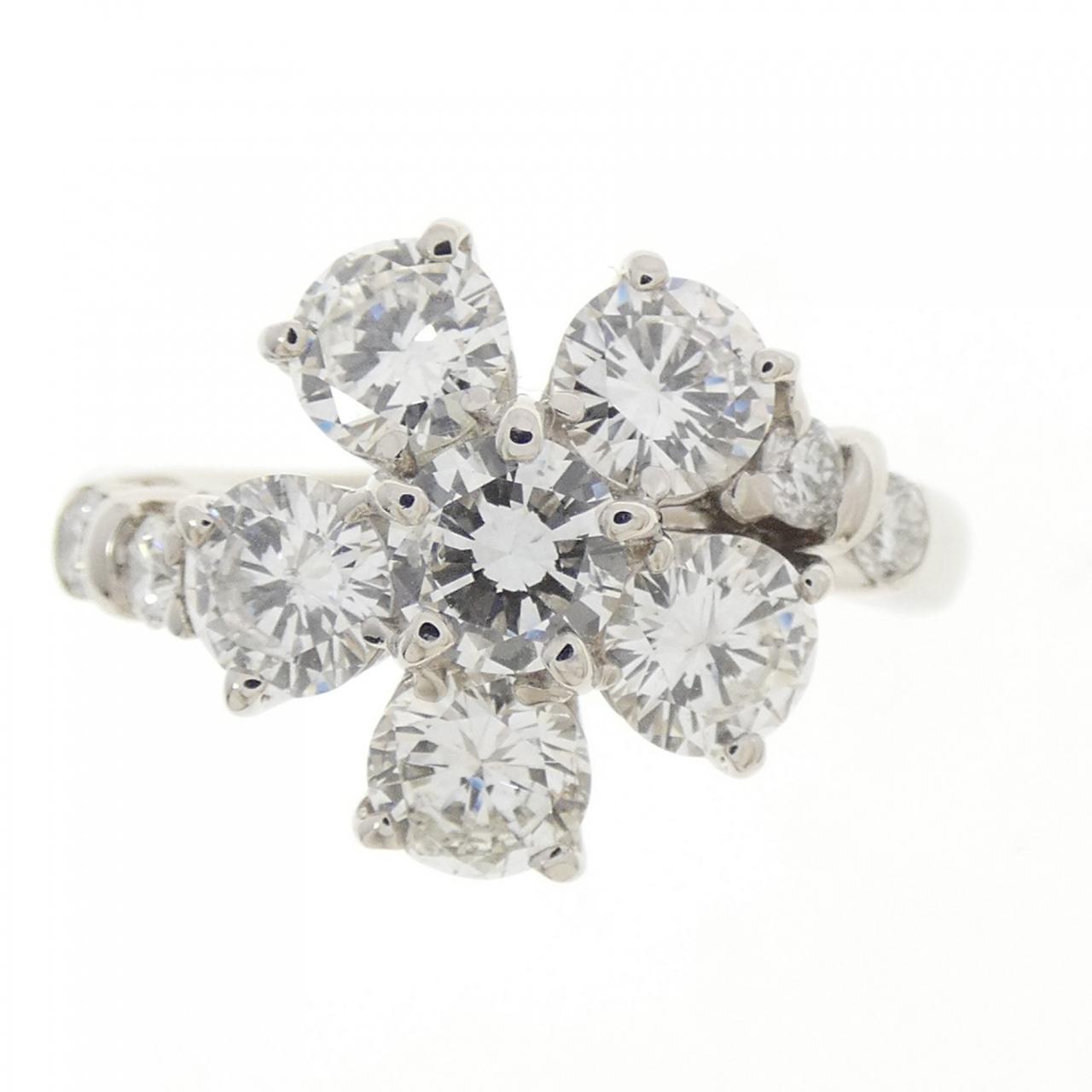 PT900 フラワー ダイヤモンド リング 2.01CT